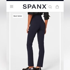 Spanx Petite Navy Ankle Pants